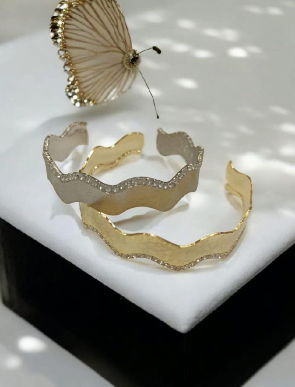 Bracelet Copper Gold Plated with Zircon Swarovski 